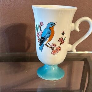 Vintage Fred Robert’s Blue Bird  Pedestal Irish coffee mug from Japan
